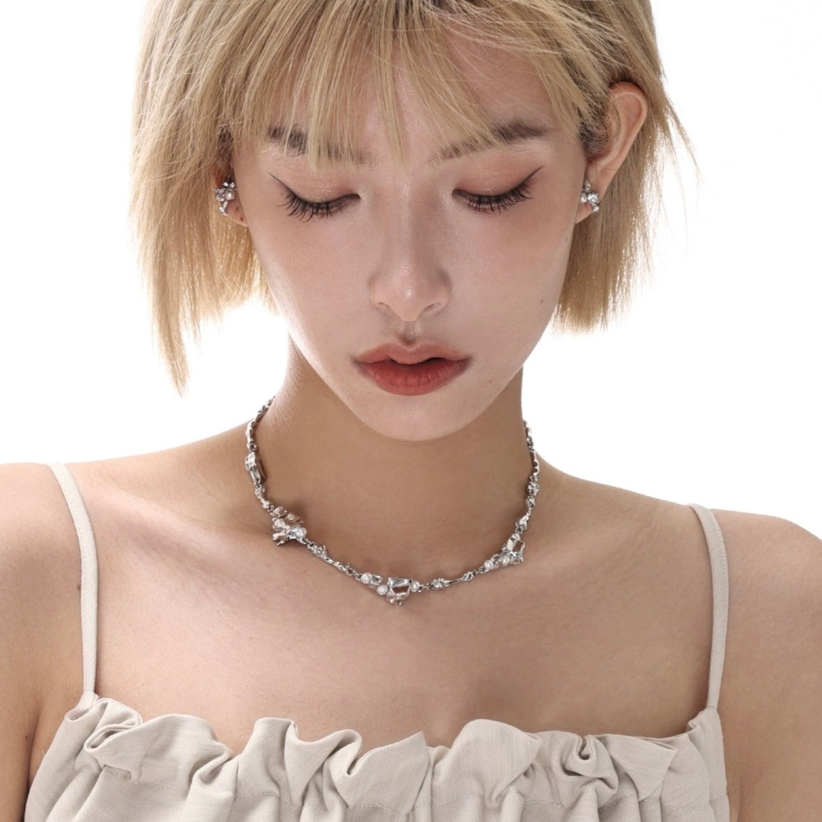 Melting Cubes Statement Necklace
