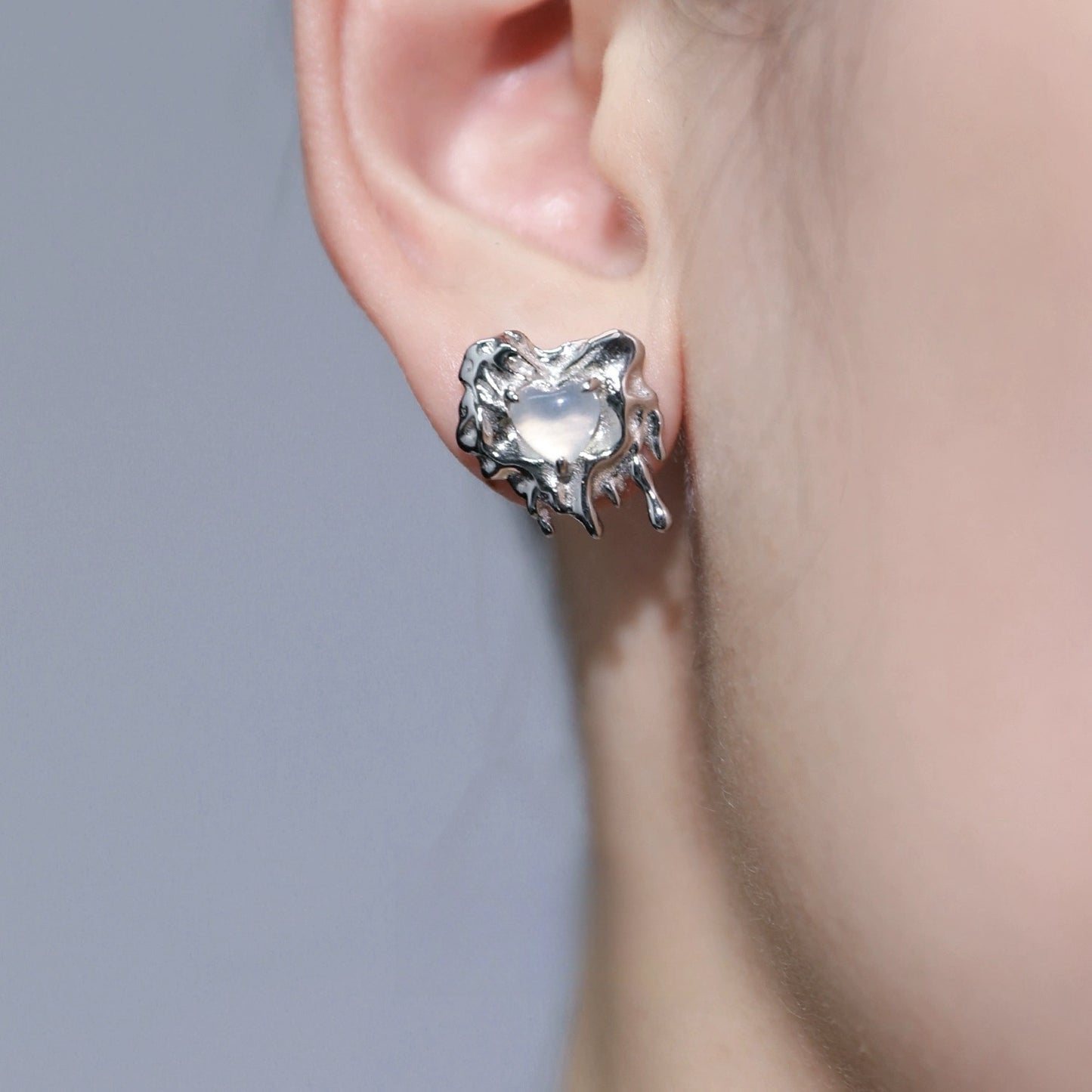 925 SILVER - Asymmetrical Droopling Earrings