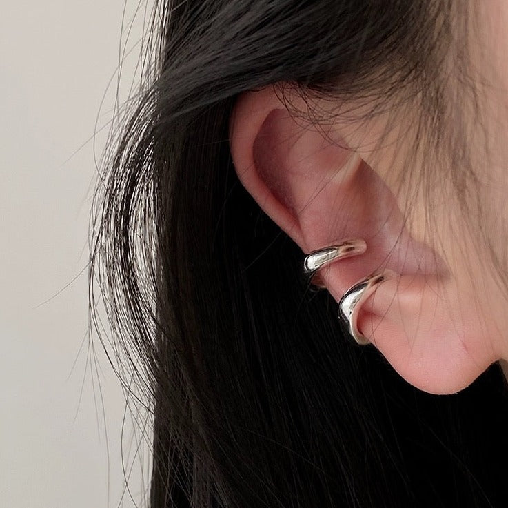 Minimalist Helix Clips Earrings