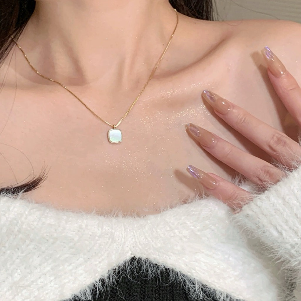 Dainty Pearl Charm Necklace