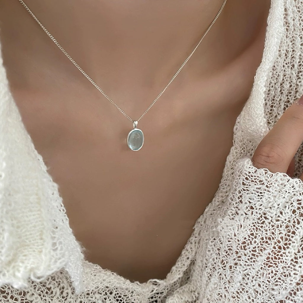 Sky Blue Charm Necklace