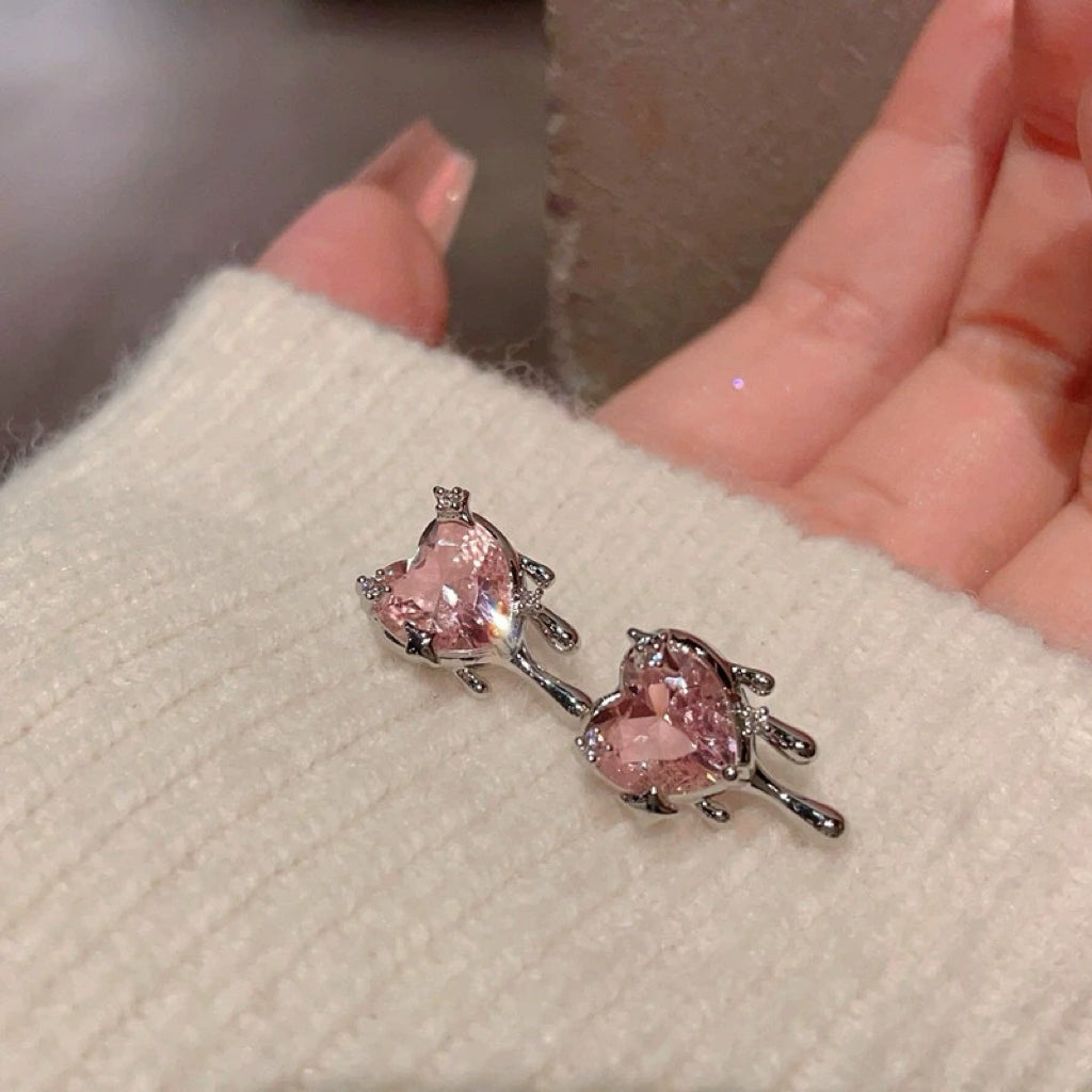Sparkle Heart Earrings