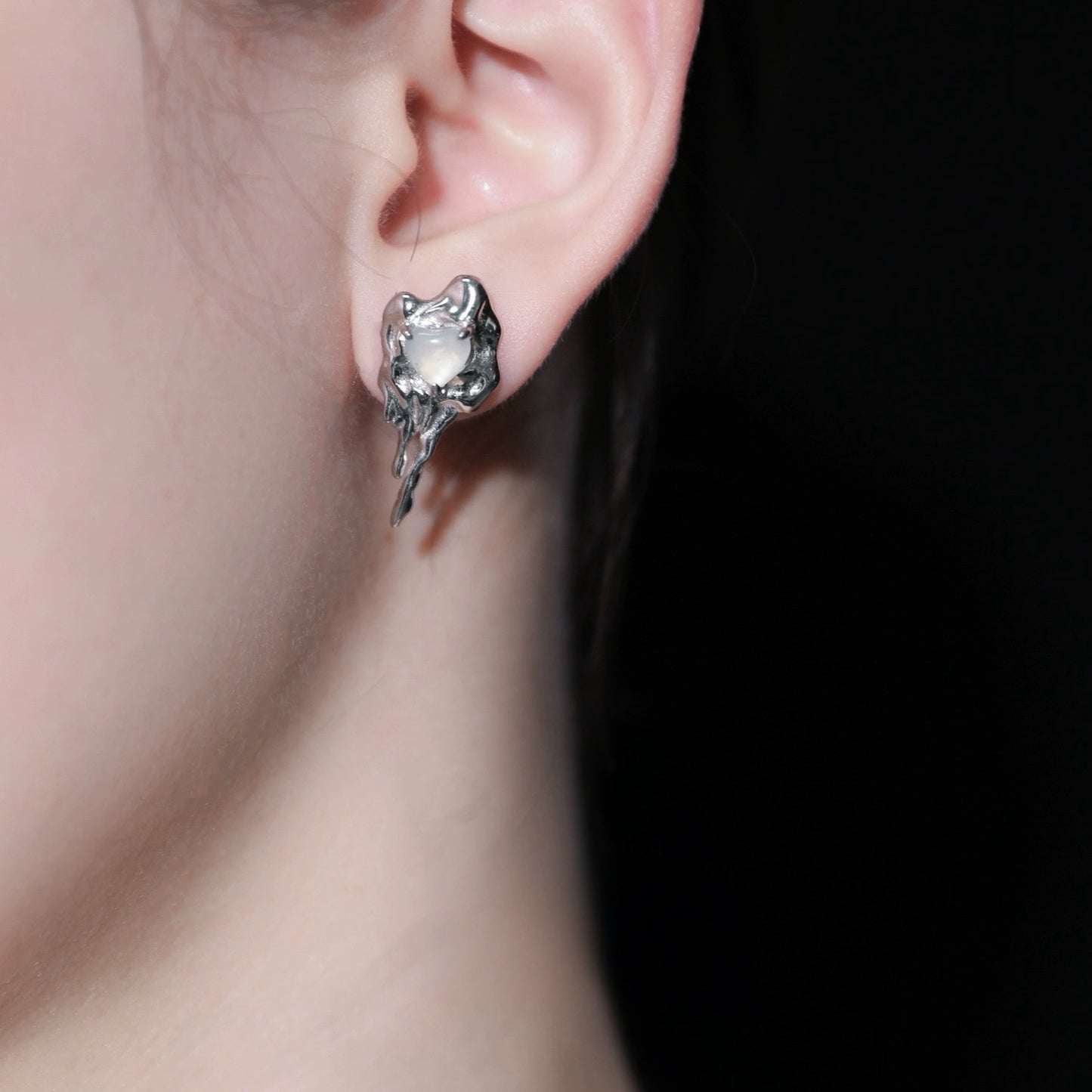 925 SILVER - Asymmetrical Droopling Earrings