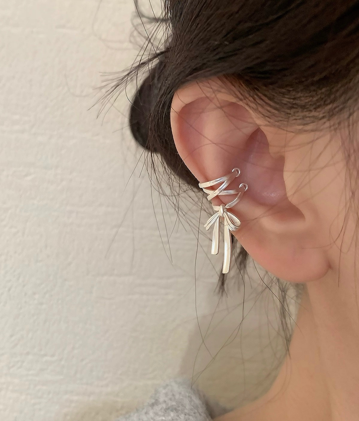 Ribbons and Bows Helix Clip Earrings