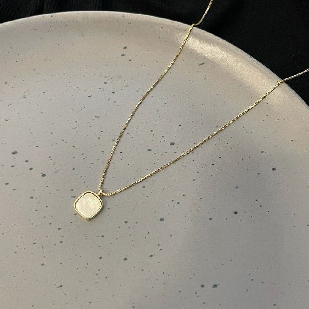 Dainty Pearl Charm Necklace