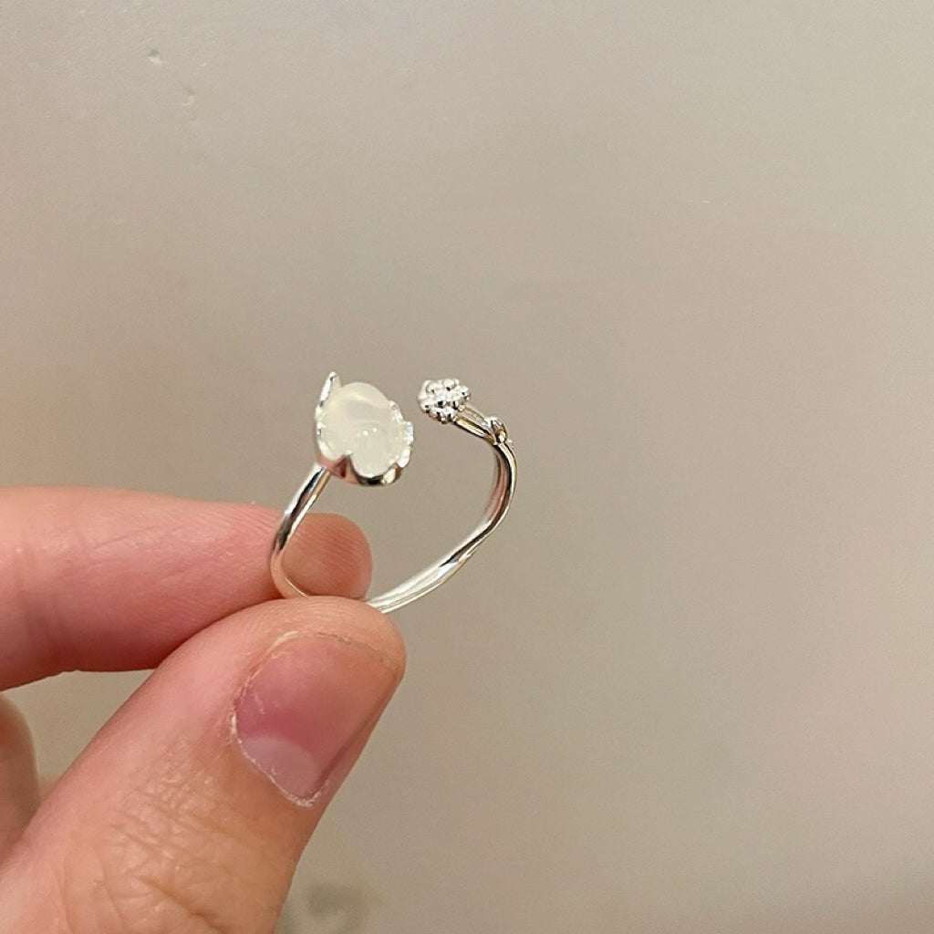 Moonstone Silver Ring