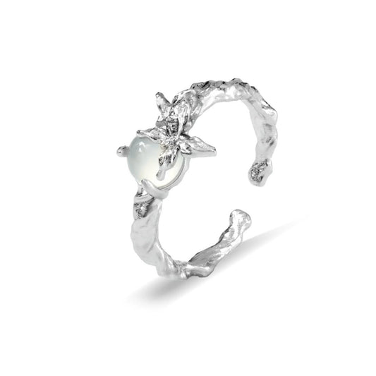925 SILVER - Butterfly Moonstone Ring