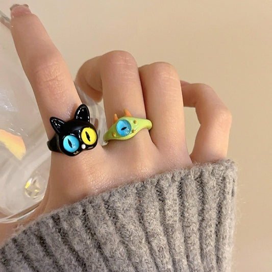 Cute Kitten&Monster Ring