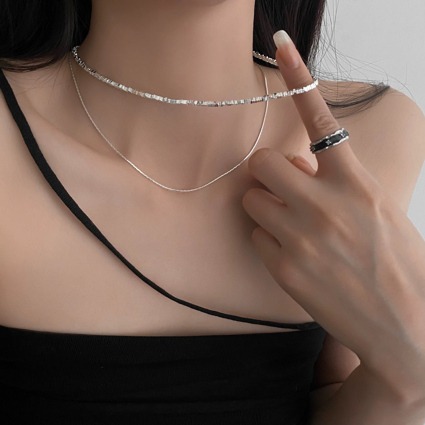 Layered Silver Necklace