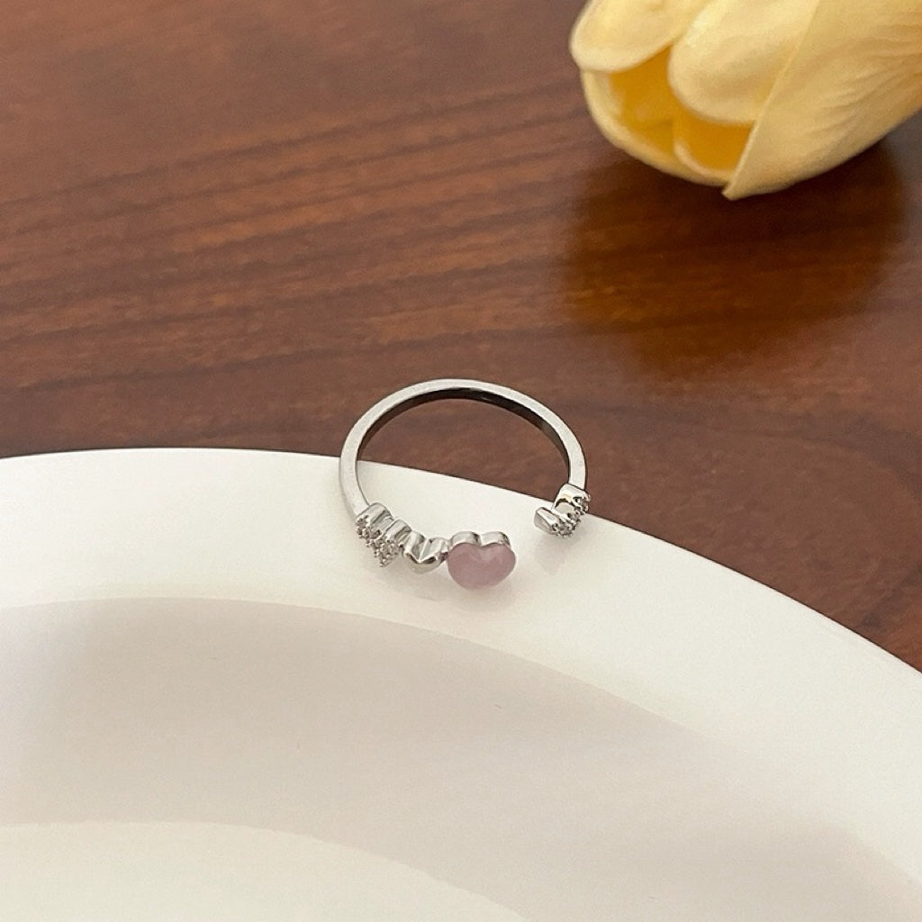 Pink Moon Heart Ring
