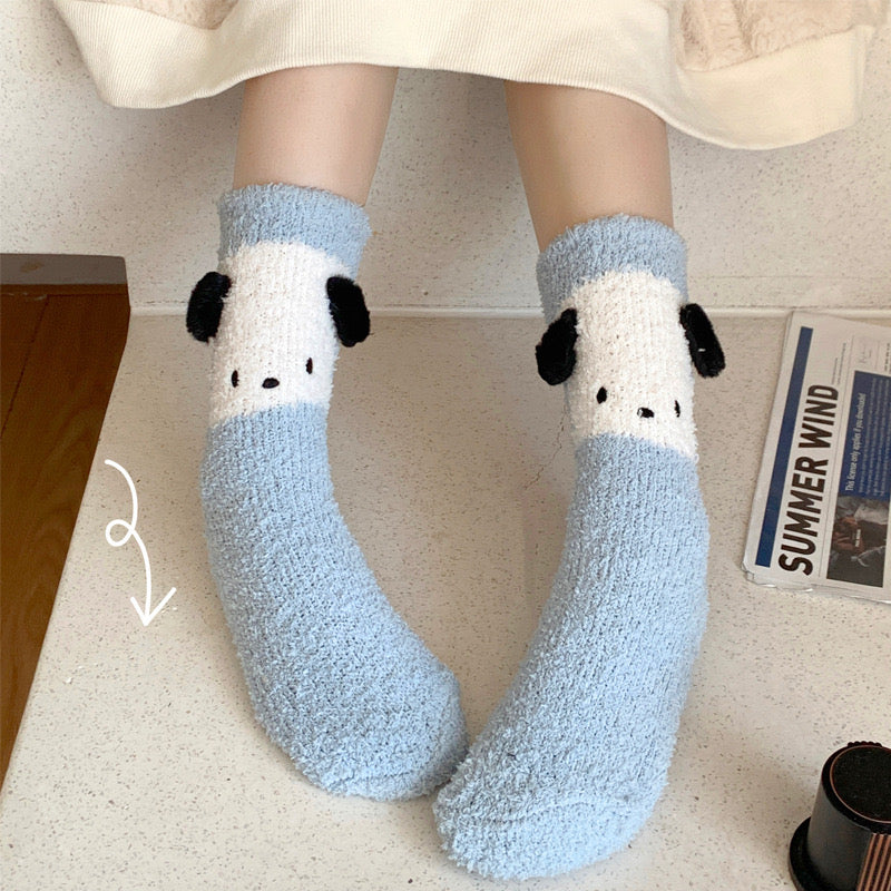“Pochacco winter” Cozy Socks