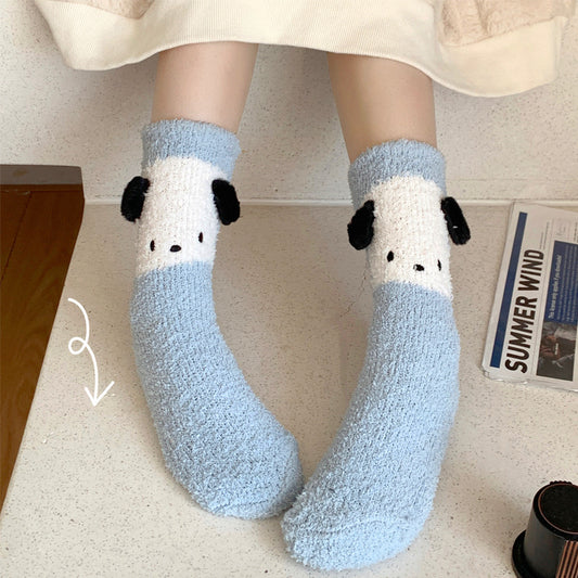 “Pochacco winter” Cozy Socks