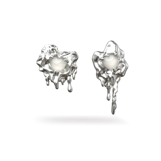 925 SILVER - Asymmetrical Droopling Earrings