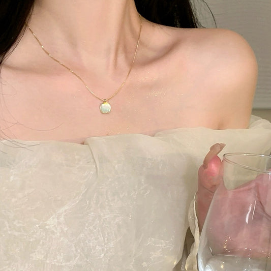Dainty Pearl Charm Necklace