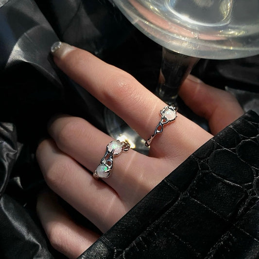 Opal Silver Ring